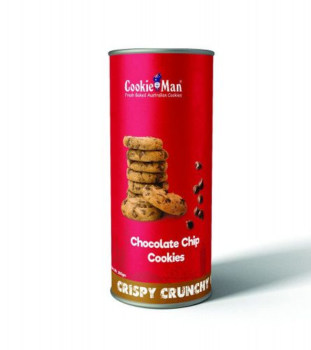 Cookieman Choco Chip Cookies - 200g Canister Cookies with Chocolate Chips (Free Shipping Worldwide)