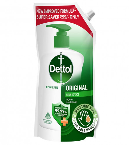 Dettol Liquid Handwash Refill - Original Hand Wash 675ml Germ Defence Formula,  Free shipping world