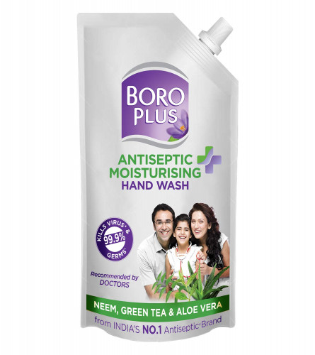 BOROPLUS Antiseptic + Moisturising Hand Wash Neem, Green Tea & Aloe Vera 750 ml, Free shipping world