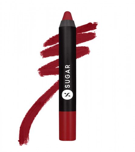 SUGAR Cosmetics Matte As Hell Crayon Lipstick Cherry Red