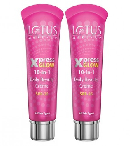 Lotus Herbals Make-up Xpress Glow 10 in 1 SPF 25 Daily Beauty Cream (Royal Pearl, 30g)