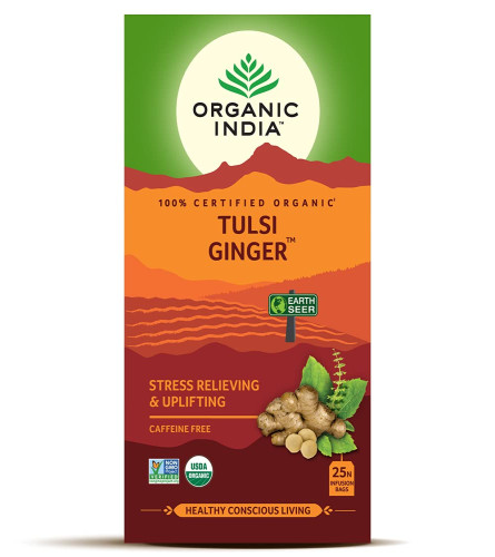 Organic India Tulsi Ginger 25 Tea Bags (Free Shipping Worldwide)
