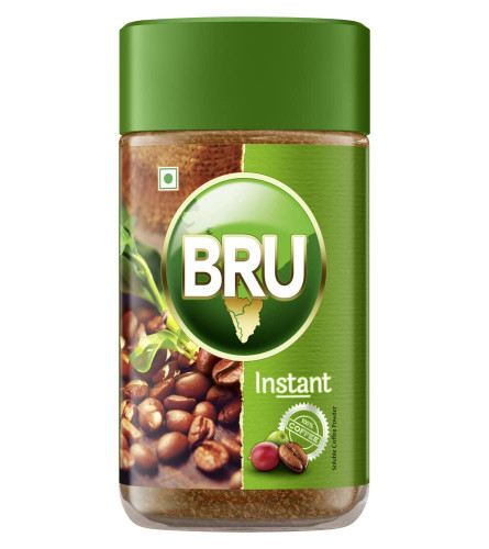 Bru Instant with Great Aroma of Freshly Roasted Coffee Beans | Authentic Taste of Coffee 100g Jar,