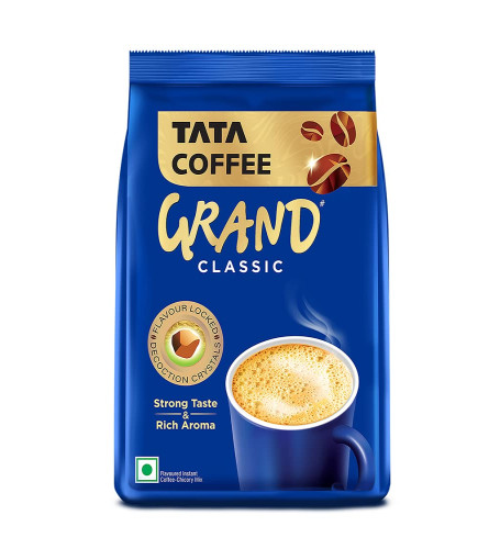 Tata Coffee Grand Classic Instant Strong Taste & Rich Aroma With Flavour 100g Pouch Free shipping
