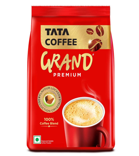 Tata Coffee Grand Premium Instant Coffee 100% Coffee BlendWith Flavour 100g Pouch , Free shipping