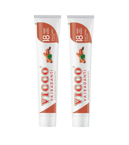 Vicco Vajradanti Paste in Dalchini Flavour - 160g - Pack of 2 (Free Shipping Worldwide)
