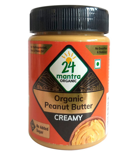 24 Mantra Organic Unsweetened Peanut Butter Creamy