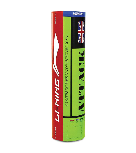 Li-Ning Attack Nylon Shuttlecock (Pack of 6)