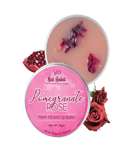 Nat Habit Pomegranate Rose Lip Balm for men & women