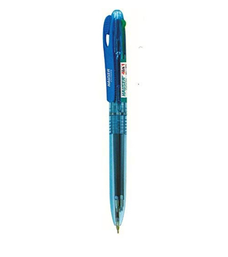 Hauser 4 in 1 Retractable Ball Pen Box (Pack Of 10)