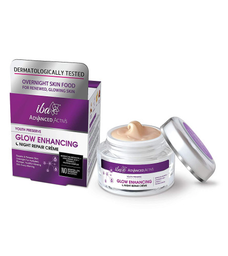 Iba Advanced Activs Youth Preserve Glow Enhancing Night Repair Crème