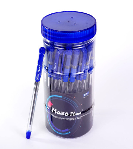 Linc Maxo Fine Lightweight Ball Pen Blue Jar