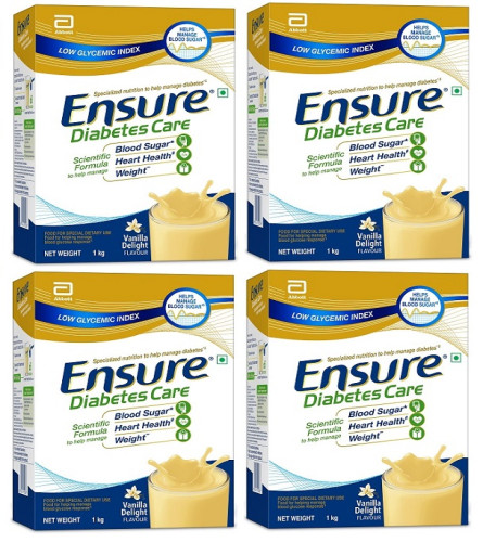 Ensure Diabetes Care- Nutrition to Help Control Blood Sugar Levels- 1 Kg X 4 Ppc,Free shipping world