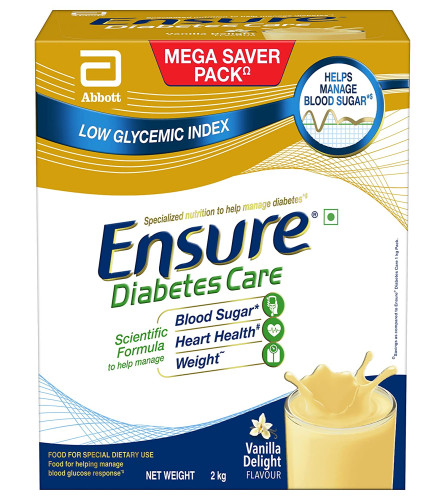 Ensure Diabetes Care - Nutrition to Help Control Blood Sugar Levels- 2 Kg (Vanilla Flavour)