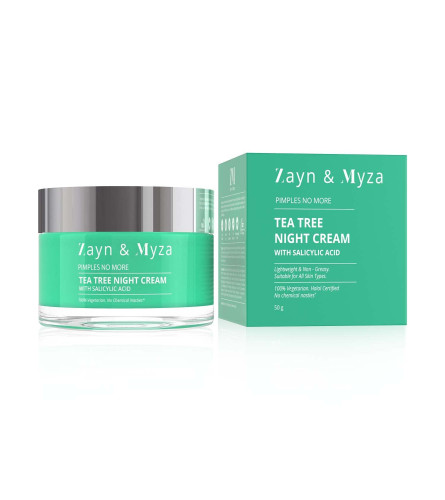 Zayn & Myza Tea Tree Night Cream For Dark Spots Acne & Pimple Reduce