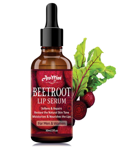 AroMine Beetroot Brightening Lip Serum For Lip Lightening & Dry Lips