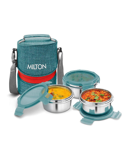 MILTON Chic 3 Stainless Steel Tiffin Box Multicolor (Set of 3)