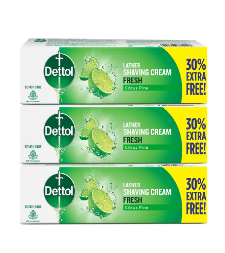 Dettol Fresh Shaving Cream - 78g (Pack of 3)