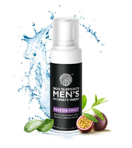 Skin Elements Men's Intimate Wash with Passion Fruit, pH Balanced Foaming