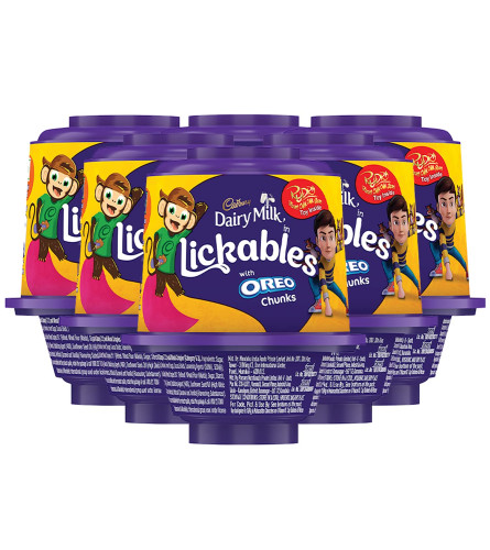 Cadbury Dairy Milk Lickables Chocolate with Oreo Chunks, 20 g, Pack of 6 (6 x 20 g) (Free Shipping)