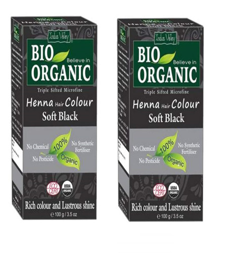 Indus Valley Bio Organic Henna Hair Color Soft Black