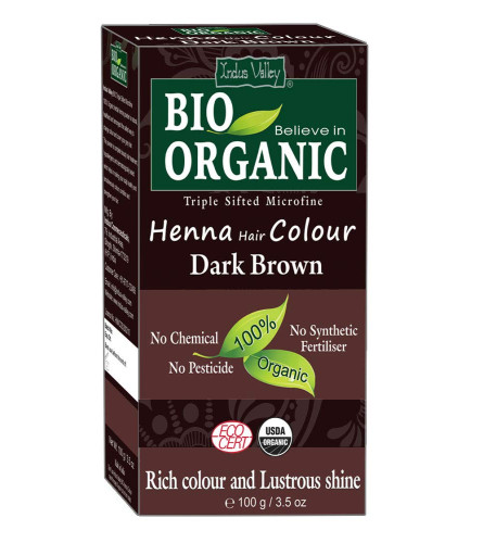 Indus Valley Bio Organic Henna Hair Color Dark Brown