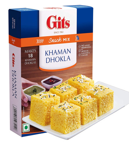 Gits Instant Snack Mix - Khaman Dhokla, 180g (Free shipping worldwide)