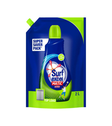 Surf Excel Matic Top Load Liquid Detergent 2 L Refill, Designed For Tough Stain  Free Shipping World