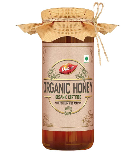 Dabur Organic Honey 500g|100% Pure| Raw| Unfiltered|Unprocessed|NPOP Certified Honey with No Added Sugar