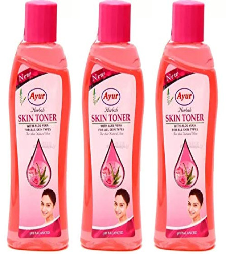 Ayur Herbal Skin Toner With Aloe Vera 100 ML(Pack of 3) (Free Shipping Worldwide)