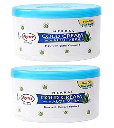 Ayur Herbal Cold Cream with Aloe Vera, 500ml - Pack of 2 (Free Shipping Worldwide)