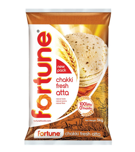 Fortune Chakki Fresh Atta, 5kg (Free Shipping Worldwide)