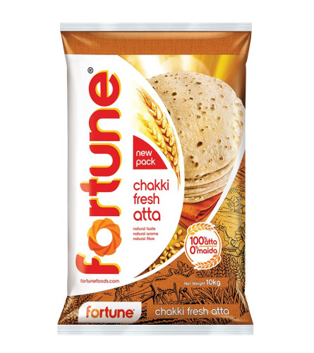 Fortune Chakki Fresh Atta, 10 kg (Free Shipping worldwide)