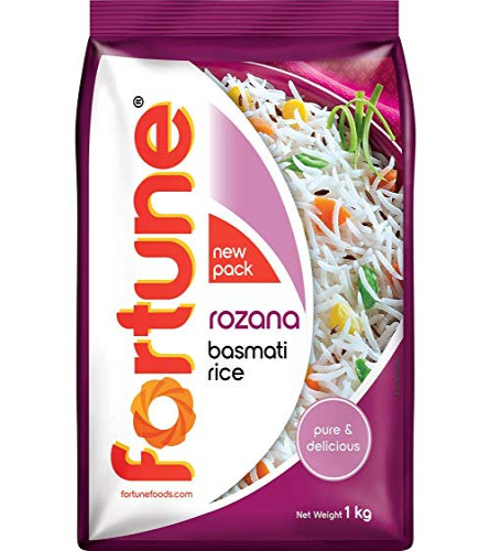 Fortune Rozana Basmati Rice, suitable for daily cooking, 1 kg (Free Shipping Worldwide)