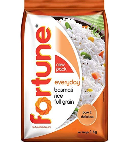 Fortune Everyday Basmati Rice, Full Grain, 1 kg (Free Shipping Worldwide)