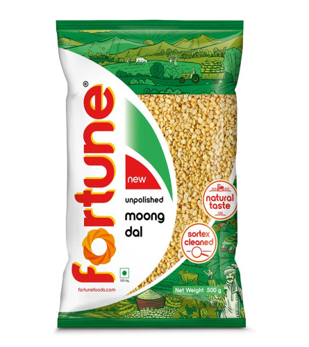 Fortune Moong Dal, 500 g, Unpolished and Sortex cleaned Free shipping usa , australia