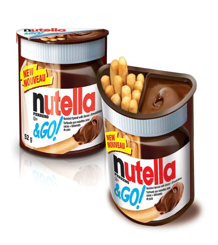 Nutella Ferrero & Go Hazelnut Spread & Malted Bread sticks, 48g - Pack of 2 Free shipping worldwide