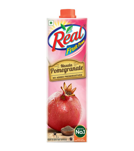 Real Masala Pomegranate Fruit Juice 1L No Added Preservative,No Artificial Colour &  Flavour