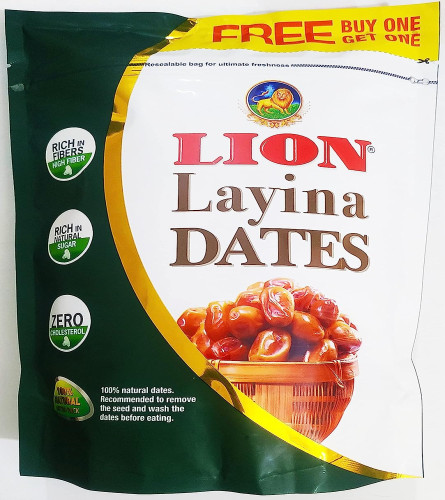 LION LAYINA DATES (DRY FRUITS) - 500 Gm free shipping worldwide