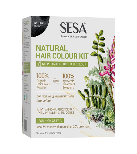 Sesa 4 Step Natural Hair Colour Kit Black