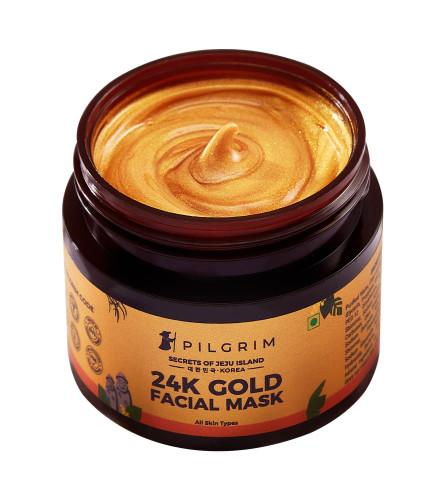 Pilgrim 24K Gold face mask for glowing skin, restoring skin radiance