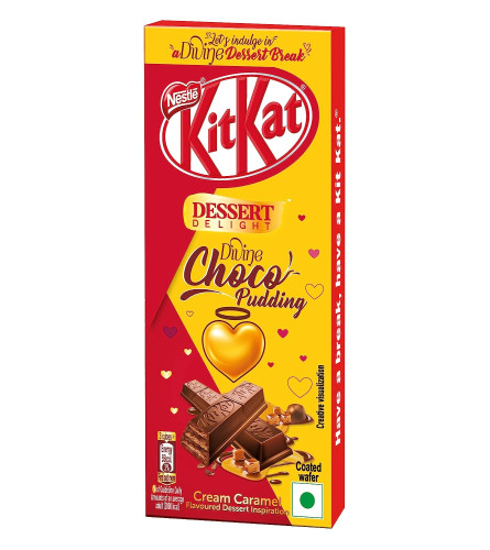 Nestle Kitkat Dessert Delight Divine Choco Pudding Wafer Coated with Milk Chocolate, 50 g X 2 PACK