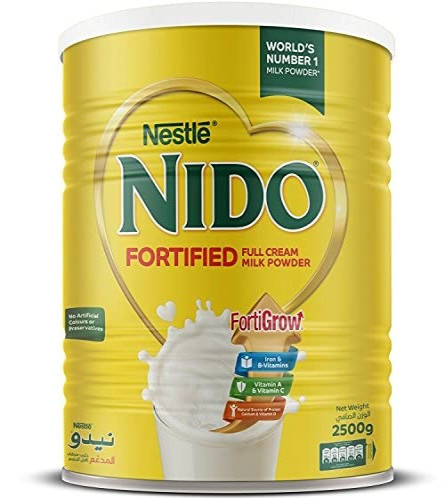 Nestle Nido Fortified Full Cream Milk Powder (1Years and Above) -2500 gm Free shipping worldwide
