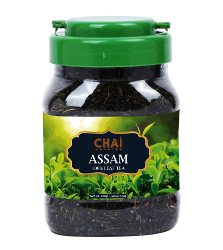 Karma Kettle Chai Country Assam Premium Black Tea long leaf Tea - 200 gm Jar Free shipping worldwide