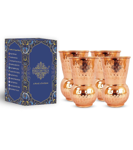 Indian Art Villa Copper Mathat Glass Tumbler