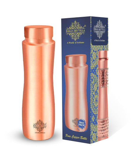 INDIAN ART VILLA Pure Copper Water Bottle