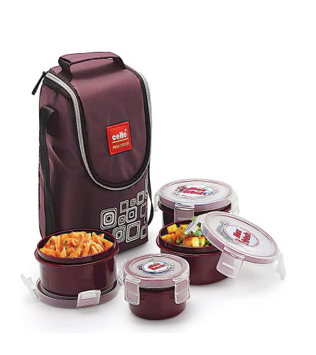 Cello Max Fresh Click Polypropylene Lunch Box Set