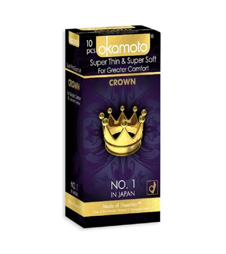 Okamoto Crown Condom | Japan’s Best Rated Condoms for Men | Ultra Thin Condoms for Male | 10 pcs