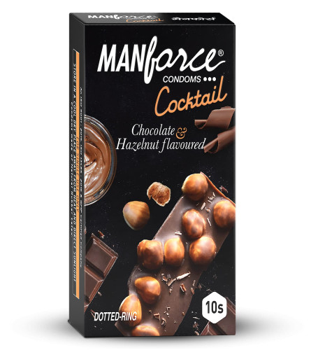Manforce Cocktail Chocolate & Hazelnut Flavoured CONDOM | PACK OF 4 (10 PIECE)