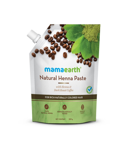 Mamaearth Natural Henna Paste With Henna & Dark Roasted Coffee - Green 200 gm